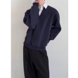 【52】假两件衬衫领卫衣百搭痞帅休闲长袖A079-C193-P42，男装衬衫，电商A079