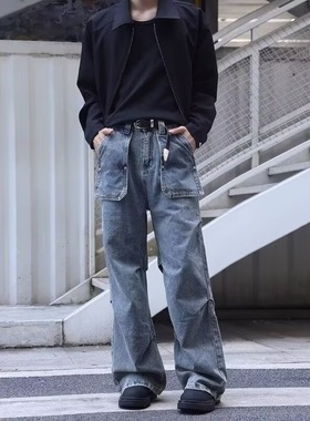 【175】原版质量蓝色直筒牛仔裤A079-K819-P57