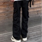 【网130】男款休闲多口袋直筒阔腿裤A079-A853-P42，男装休闲裤，电商A079