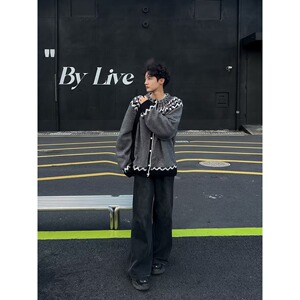 【网59】新款百搭复古简约风开衫毛衣A079-M27-P49图片