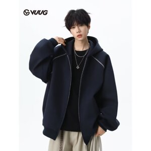 【197】5开衫连帽卫衣男秋高街百搭宽松拼接帽衫A079-W501-P47图片