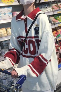 【网59】2针织衫毛衣女翻领宽松秋季休闲外套A079-583-P39图片