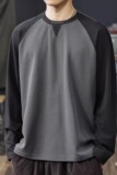 【189】运动长袖宽松卫衣男士拼色套头衫A079-T387-P35，男装卫衣，电商A079