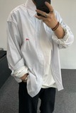 【26】细条纹衬衫刺绣学院长袖防晒休闲衬衣A079-CS2260-P41，男装防晒衣，电商A079
