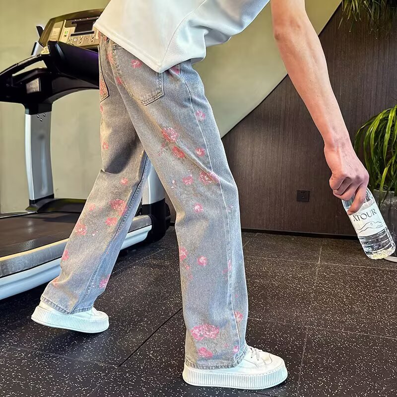 【网63】牛仔裤男春秋款长裤子小众直筒微喇叭裤A079-GK882-P41