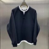 【网140】25秋季新款廓形假两件V领长袖卫衣A079-M361-P35，男装卫衣，电商A079