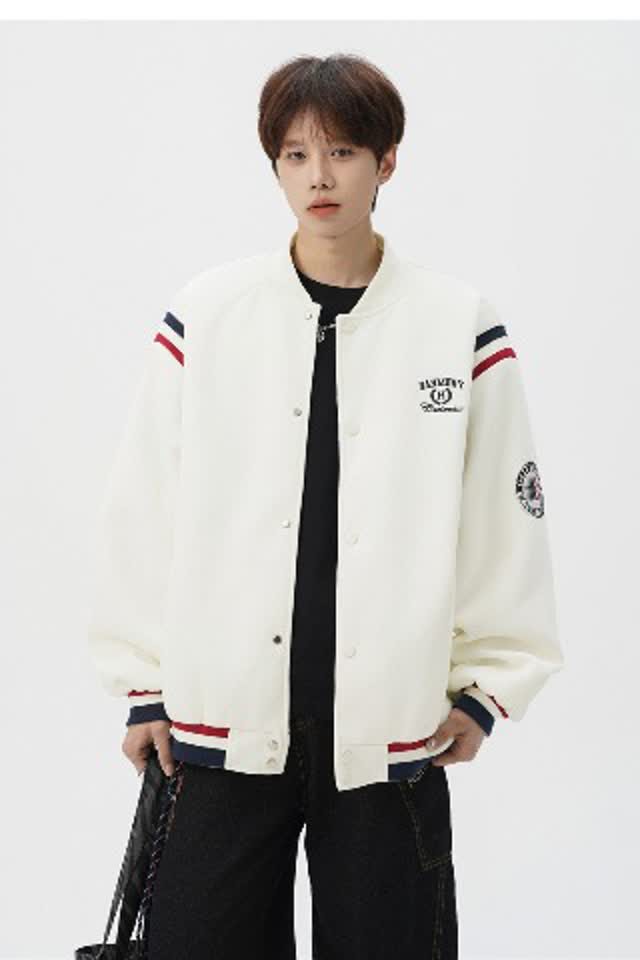 [001]刺绣拼接棒球服男女潮牌宽松情侣百搭外套A079-J811-P61,女装短外套,电商A079