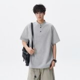 [012]亨利领POLO衫男女短袖修身休闲T恤A079-D901-P28，男装T恤，电商A079