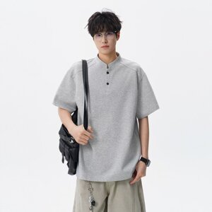 [012]亨利领POLO衫男女短袖修身休闲T恤A079-D901-P28图片