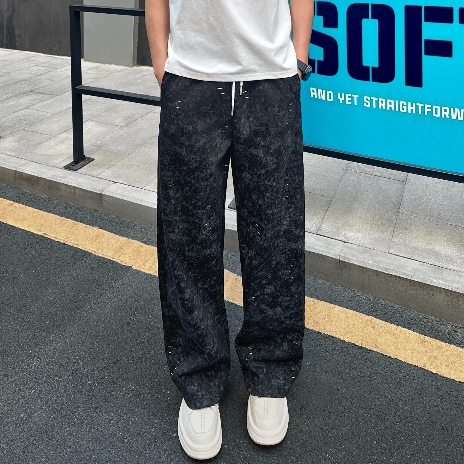 【194】25运动休闲长裤男潮流宽松直筒卫裤A079-X50-P44,男装休闲裤,电商A079