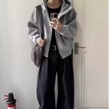 【12】连帽外套春拼接卫衣高街痞帅情侣帽衫A079-6802加绒-P53，女装短外套，电商A079