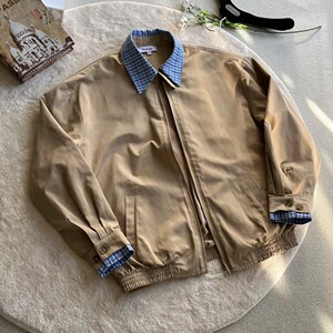 【079】撞色格子拼接假两件外套夹克飞行服外套A079-JK902-P60图片