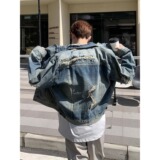 【77】牛仔夹克男潮牌休闲百搭高街设计感工装外套A079-JK198-P78，男装夹克，电商A079