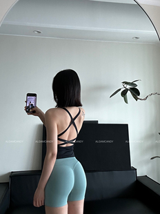 ALGAM CANDY 美背交叉运动健身瑜伽服背心女  显瘦打底性感夏季