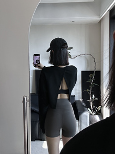 CANDY 运动罩衫 秋冬短款 卫衣 350克 圆领运动健身宽松长袖 ALGAM