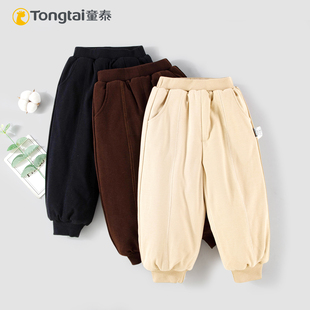 5岁儿童150克棉夹棉保暖休闲长裤 童泰冬季 男女宝宝加厚棉裤 新款