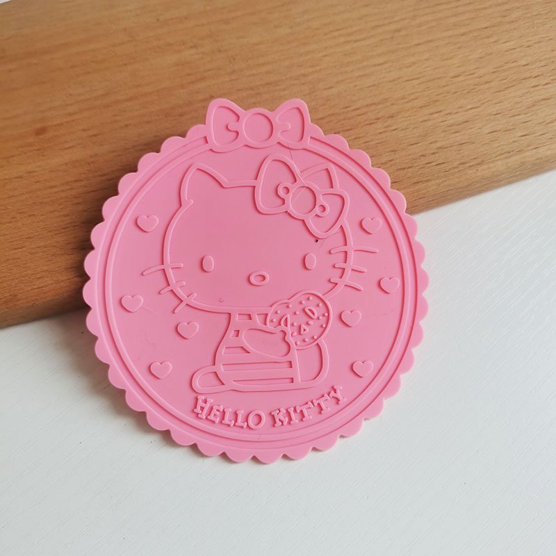 9.9包邮hellokitty猫硅胶杯垫KT猫防水垫隔热垫碗垫小杯垫卡通