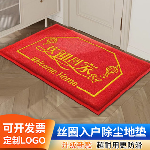 入户门进门地垫大门口脚垫防滑丝圈垫子出入平安欢迎光临门垫防水