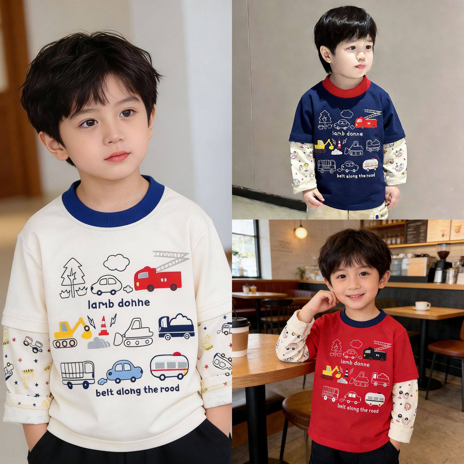 儿童长袖t恤26年春季新款男童长袖打底衫中小童长袖春装上衣批发,童装/婴儿装/亲子装,T恤,淘宝优惠券,粉丝福利购,淘宝优惠卷