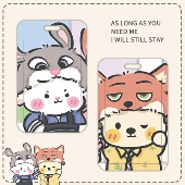 趣味兔子狐狸学生校园卡公交卡地铁卡食堂饭卡套情侣款 证件保护套