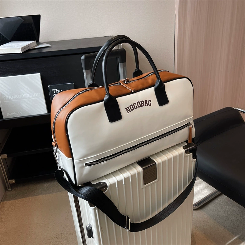 复古小众pu皮辣妹字母手提包包女2025新款大容量托特单肩包健身包