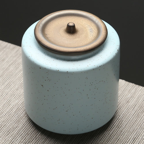 苏氏陶瓷（SUSHI CERAMICS）茶叶罐经典亚光铁锈茶具配件（蓝） - 封面
