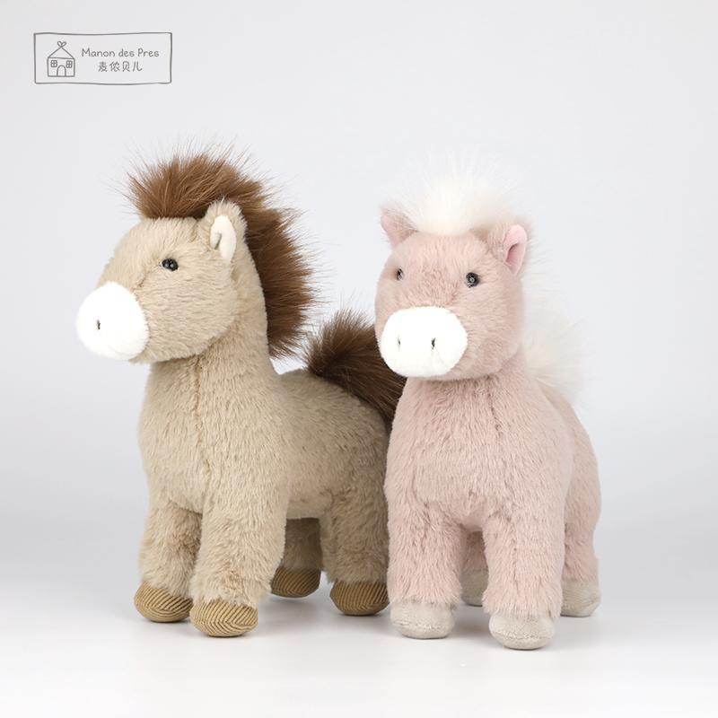 法国麦侬贝儿马年公仔异形抱枕中式小马玩偶客厅轻奢新年装饰礼物