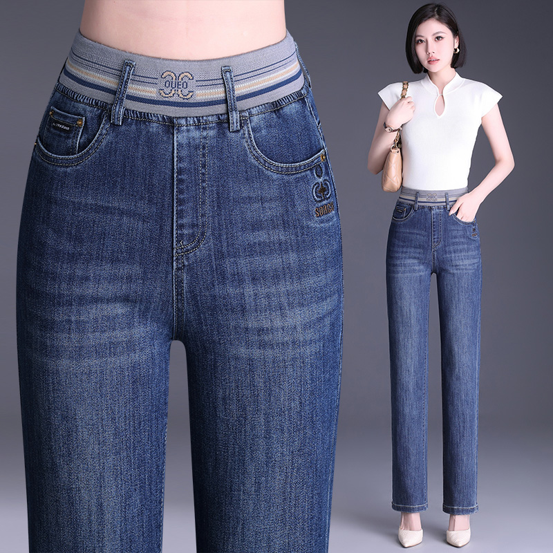 香爱莎直筒裤长裤高腰显瘦