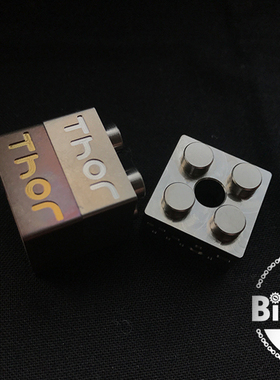 BitsBits 创意钛合金积木刀坠DIY钥匙扣挂件项链吊坠解压推牌坠子