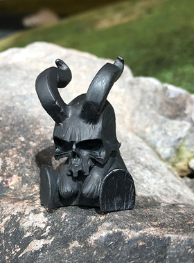 EDC金属实心骷髅小恶魔骷髅模型金属镇纸文镇不锈钢骷髅恶魔公仔