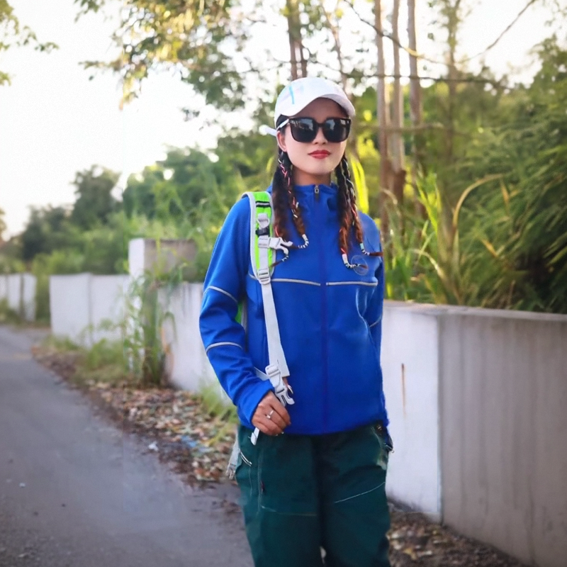 勘探基地户外徒步登山抓绒外套女