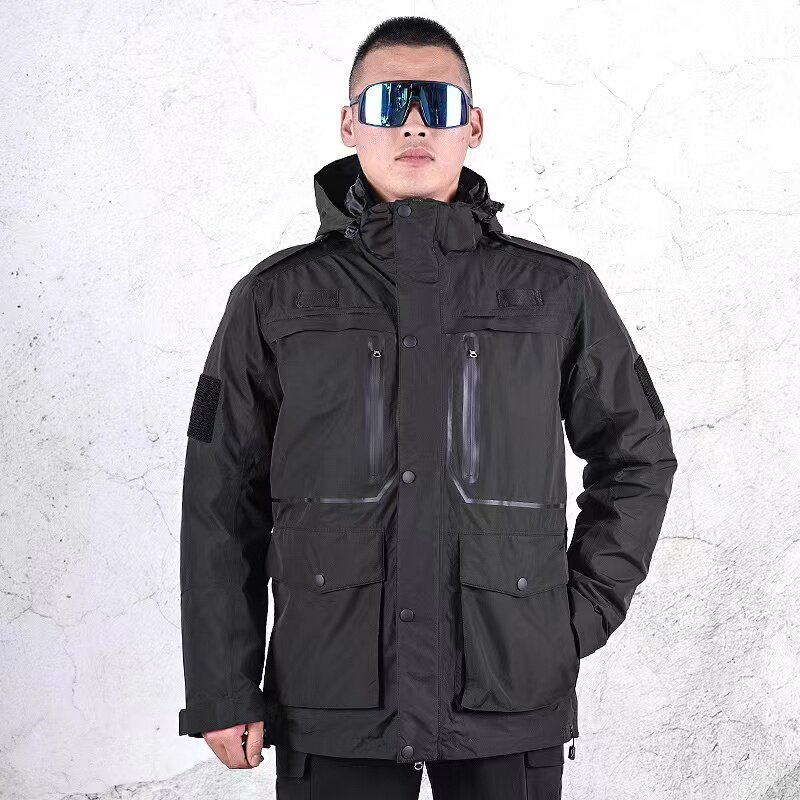 防寒服冬季地勤中长款太空棉内胆冲锋衣抗寒保暖战术教官作训服