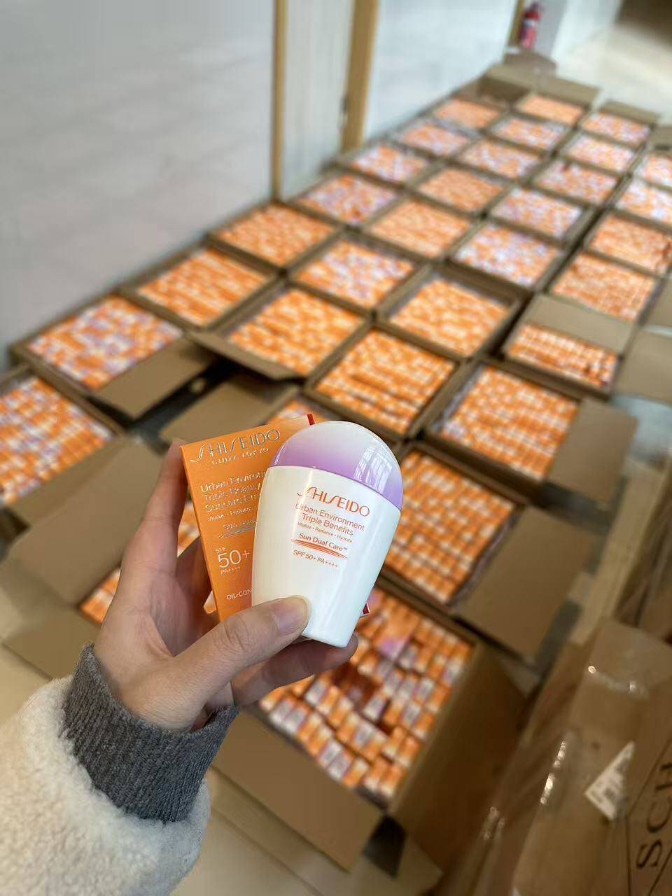 到26年8月粉胖子 资生堂新艳阳夏多效防晒隔离乳30ml SPF50+