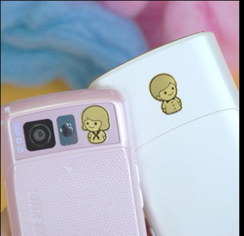 韩国防辐射贴手机贴男孩女孩情侣贴2个