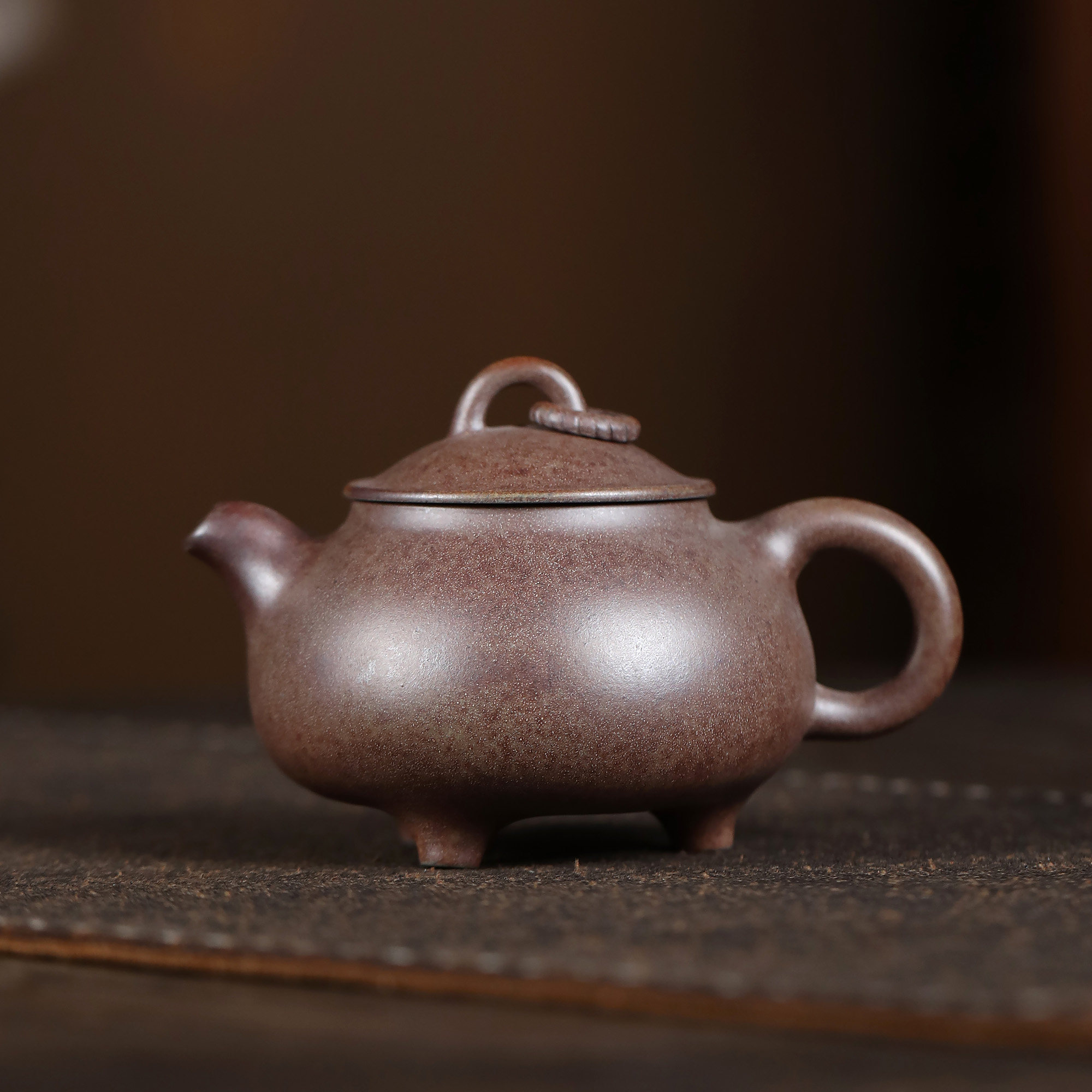 吉羊柴烧 宜兴紫砂壶茶壶茶具 本山绿泥乳鼎圈钮130ml