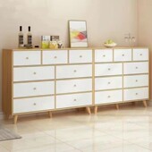 北欧五斗柜收纳柜实木腿柜子储物柜卧室柜子客厅靠墙组合抽屉柜