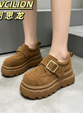 8cm内增高厚底高跟乐福女鞋