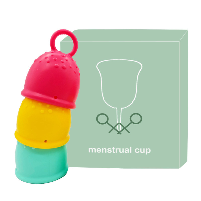 糖果色硅胶月经杯女性经期用品可下水游泳的卫生巾月亮杯