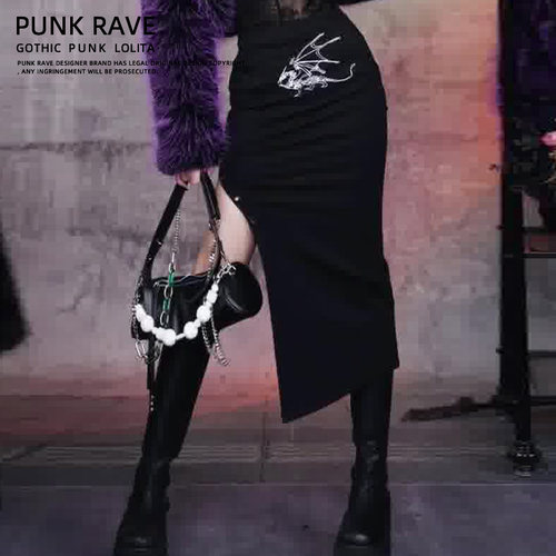 PUNKRAVE中长款半身裙