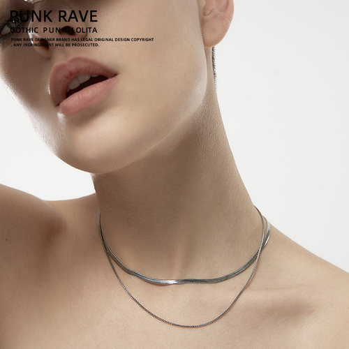 朋克极简蛇骨项链女配饰