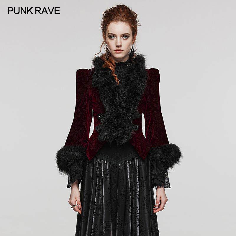 哥特女装修身短外套原创设计暗黑复古宫廷风收腰上衣衬衫披肩小众