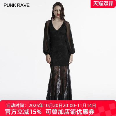 哥特暗夜蝙蝠连衣裙女