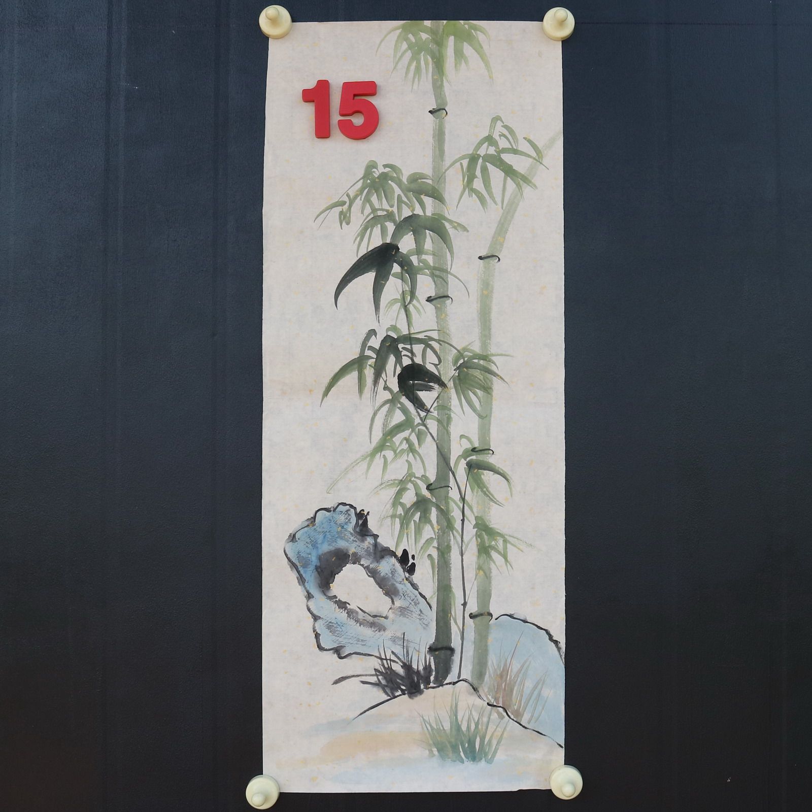 特价处理无款练手绘写意竖幅24X68厘米花鸟国画装饰字画RD591815