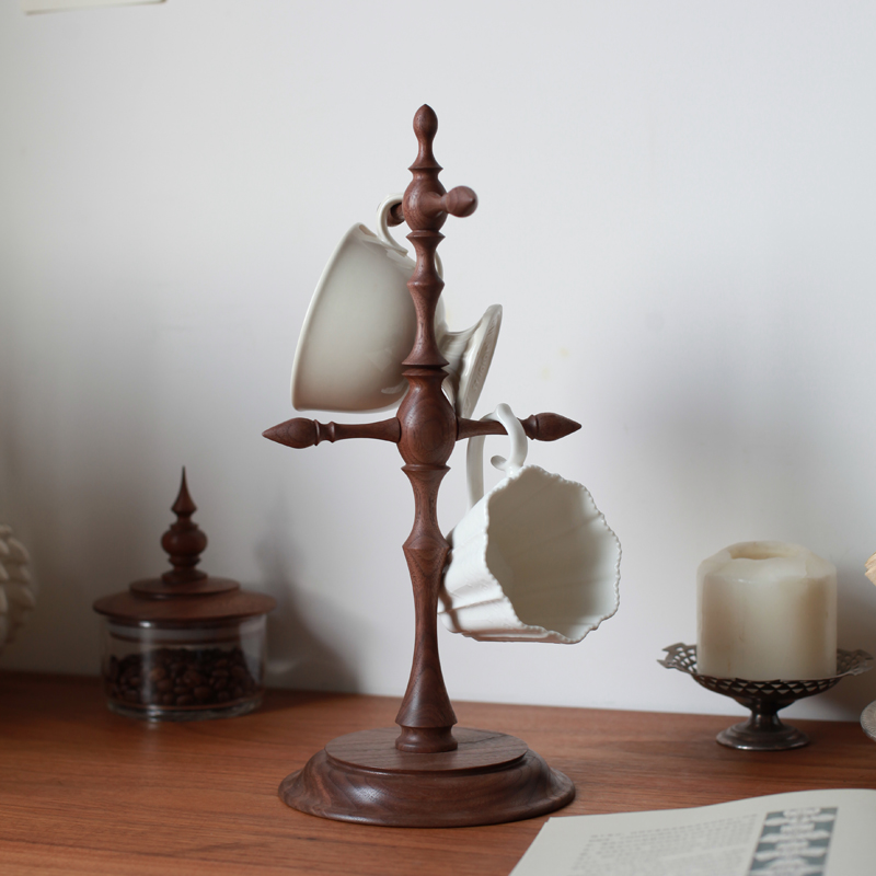 法式复古咖啡杯收纳架树形水杯架