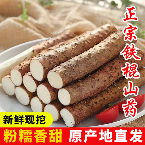 新鲜正宗铁棍山药5斤小白嘴山药