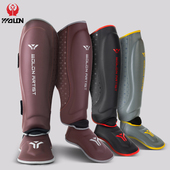 五龙拳击护腿散打搏击护胫拳击加厚泰拳格斗护具护踝跆拳道护腿板