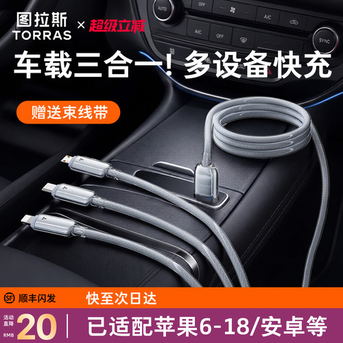 【适用特拉斯】车载三合一快充