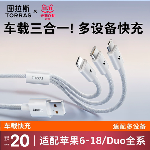【适用特拉斯】车载三合一快充
