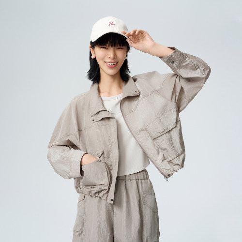 夏季翻领短款衬衫外套女收腰