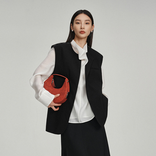 微透百搭T恤 优雅女士堆堆领高领质感休闲时尚 2026早春新款 打底衫